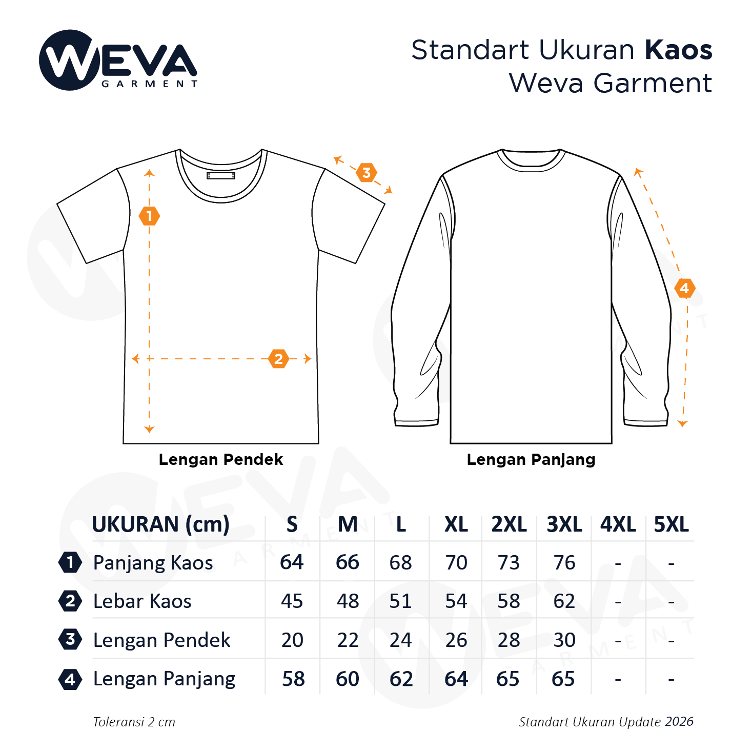 ukuran kaos 2026